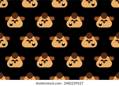 Cute animal seamless pattern background. Nursery room wallpaper seamless pattern. Cute animal wrapping paper seamless pattern