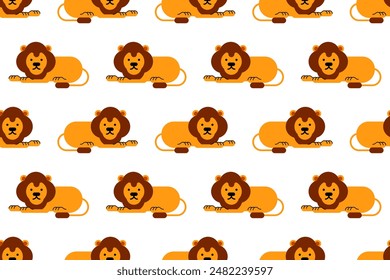 Cute animal seamless pattern background. Nursery room wallpaper seamless pattern. Cute animal wrapping paper seamless pattern