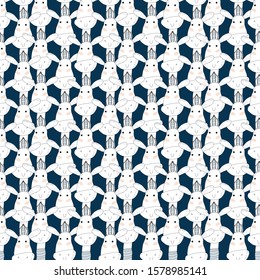 Cute animal seamless pattern design. Can use for print, template, fabric, presentation, textile, banner, poster