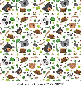 Ilustración de patrones sin soldadura animal