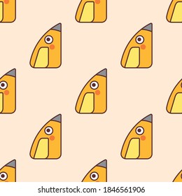 Cute animal seamless pattern. Vector background.