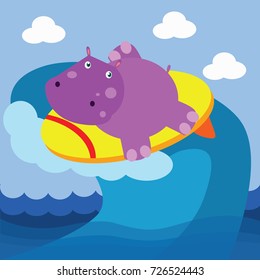 Cute animal series vector design. Kid t-shirt design with animal theme.