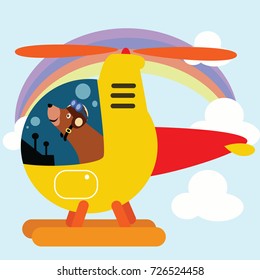 Cute animal series vector design. Kid t-shirt design with animal theme.
