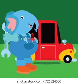 Cute animal series vector design. Kid t-shirt design with animal theme.