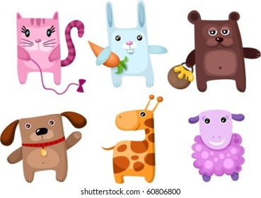 cute animal set
