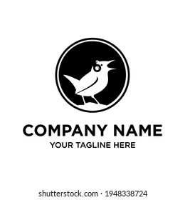 Cute Animal Sing Logo Vector