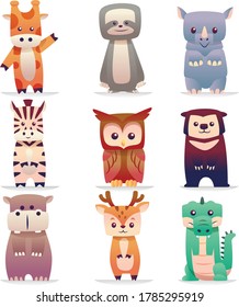 Cute Animal Standing Pose Collection