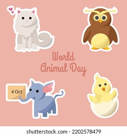 Cute Animal Sticker Set Collection