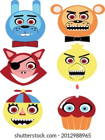 cute animal text with vector illustrations. For t-shirt prints and other uses.