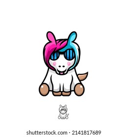 Cute animal unicorn design vector