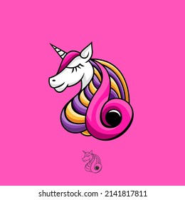 Cute animal unicorn design vector