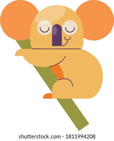 Cute animal in vector. All influenced by iconographic flat design style and a bit of kawaii design too.