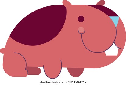 Cute animal in vector. All influenced by iconographic flat design style and a bit of kawaii design too.