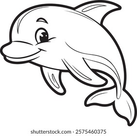 Cute Animal vector coloring page for kids
