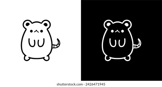 CUTE ANIMAL VECTOR DESIGN CATERPILLAR  BLACK AND WHITE COLOR 