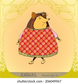 cute animal vector Hedgehog