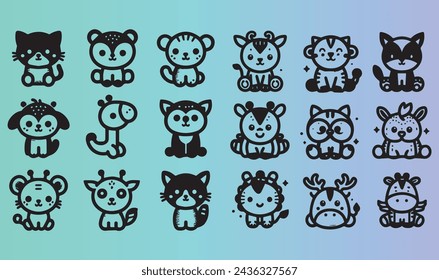 Cute Animal Vector Icon Pack 02