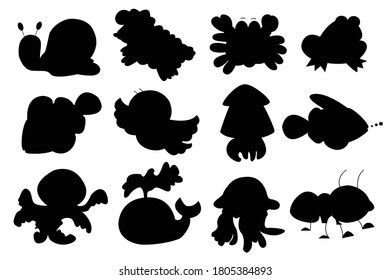 Cute animal vector icon set1 (Type Shadow)