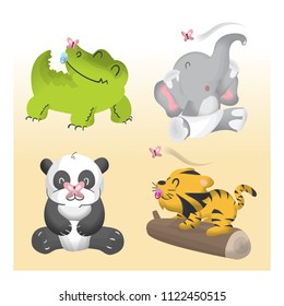 Cute Animal in Vector Illustration