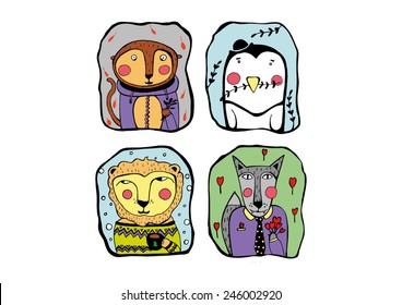 Cute Animal Vector illustration