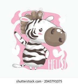 cute animal vector illustration. cute animal art for baby. animal art for background poster and card