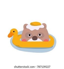 Cute Animal Vector illustration. Cute Animal Vector illustration. Fun zoo. Illustration of cute bear.