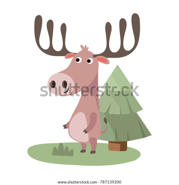 Cute Animal Vector illustration. Fun zoo.\
Illustration of cute Deer