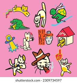 Icono de Ilustración del vector animal de corte
