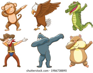 Cute animal vector illustration with white background. Animal vector illustration with style.