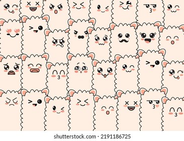 Cute Animal Vector Pattern Wallpaper