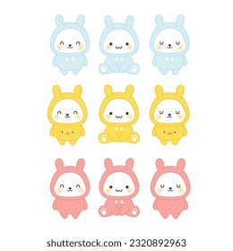 cute animal vector white background