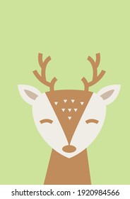 Cute animal wall art vector