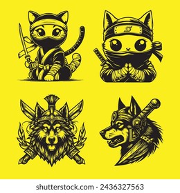 Cute Animal Warrior Icon Pack