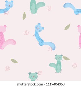 Cute animal world pattern