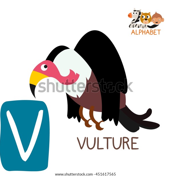 Cute Animal Zoo Alphabet Letter V Stock Vector Royalty Free 451617565