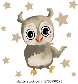 cute Animal zoo owl illustration