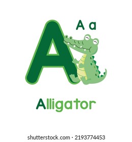 Cute Animals alphabet for kids education.