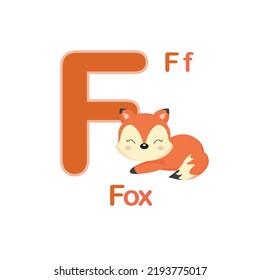 Cute Animals alphabet for kids education. 