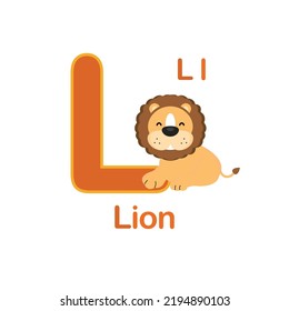 Cute Animals alphabet for kids education. 