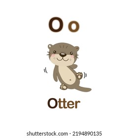 Cute Animals alphabet for kids education. 