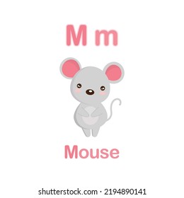 Cute Animals alphabet for kids education. 