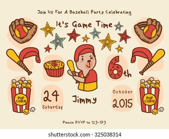 Cute Animals & Birthday Party Invitation Card Template