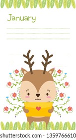 cute animals calendar