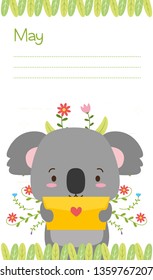 cute animals calendar