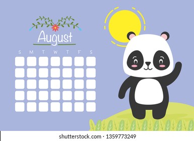 cute animals calendar
