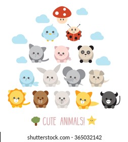 Cute animals, can be use separately