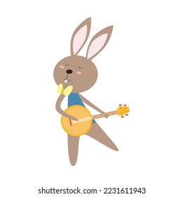 Cute Animals Cartoon Characters doing activities suitable for children's clothing designs