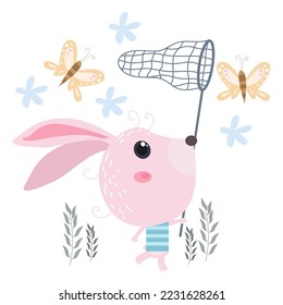 Cute Animals Cartoon Characters suitable for children's clothing designs