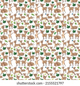 Dibujo animado de animales pequeños sobre fondo blanco