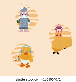 Cute animals cartoons